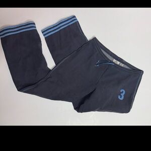 adidas Kids Dark Blue Joggers with Sky Blue Accents